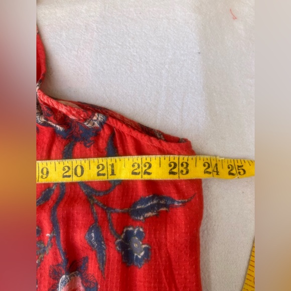 intimately free people red floral open back slip dress sz. s - Picture 14 of 17